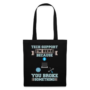 Support technique Assistance technique informatique Helpdesk - Sac en tissu - noir - Devant