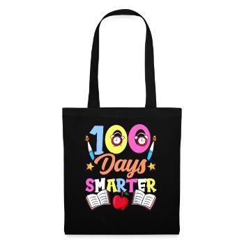 100 Tage Schlauer Lustig Team Sprüche Süß - Stoffbeutel - Schwarz - Vorne
