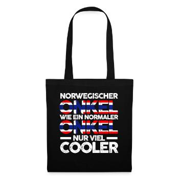 Skandinavien Norweger Onkel Norwegen - Stoffbeutel - Schwarz - Vorne