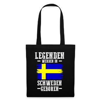 Skandinavien Schweden Schwede Schwedisch - Stoffbeutel - Schwarz - Vorne