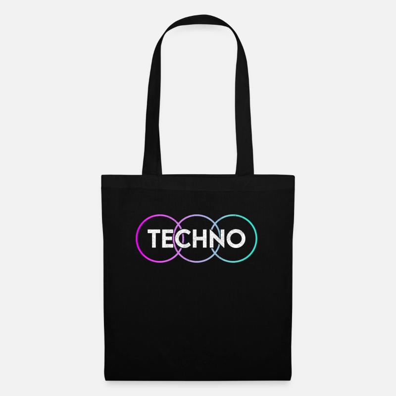 Techno - Stoffbeutel - Schwarz