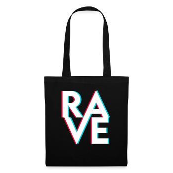 Rave Raver - Sac en tissu - noir - Devant