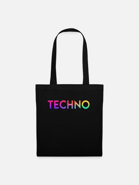 Techno - Stoffbeutel - Schwarz