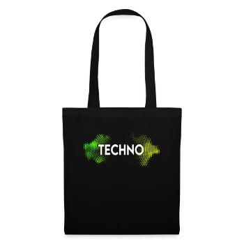 Techno - Sac en tissu - noir - Devant