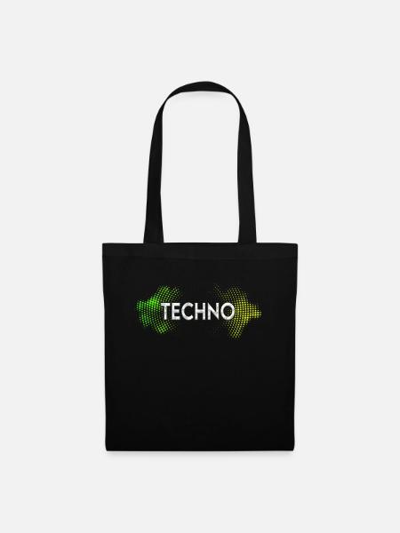 Techno - Stoffbeutel - Schwarz