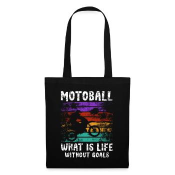 Motoball Goals I Motorradfahrer Motorrad Biker - Stoffbeutel - Schwarz - Vorne
