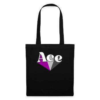 Retro Ace Pride Asexual Rainbow Ally LGBT - Tote Bag - black - Front
