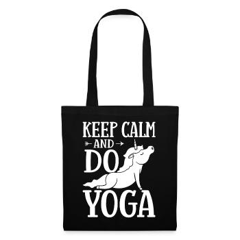 Yoga Licorne Débutant Entraînement Citations Méditation - Sac en tissu - noir - Devant