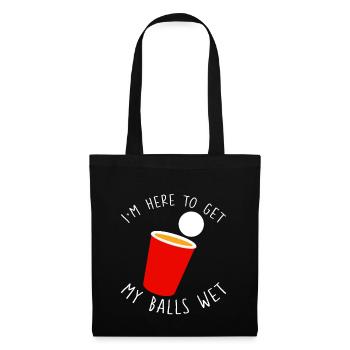 Je suis là pour mouiller mes couilles 4 - Sac en tissu - noir - Devant
