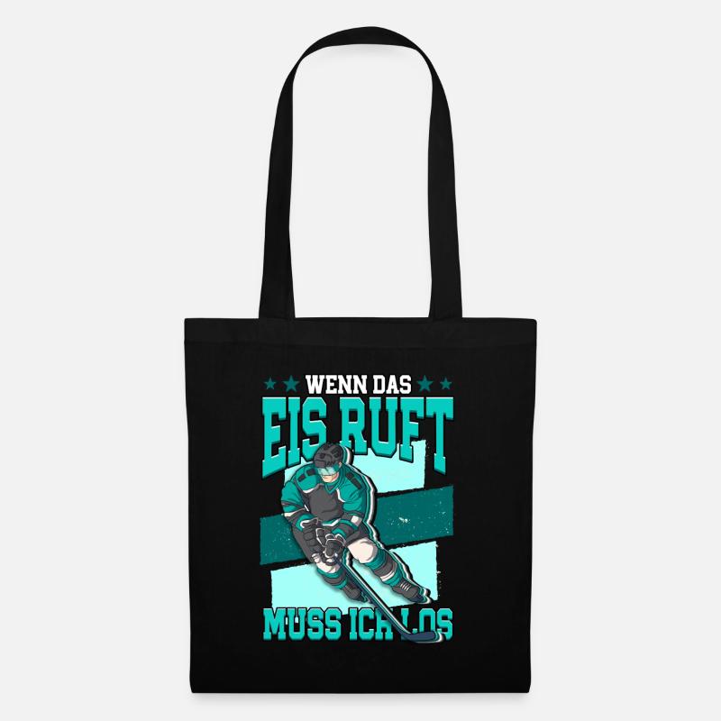 Geheult wird erst wenn es stark blutet Eishockey - Stoffbeutel - Schwarz