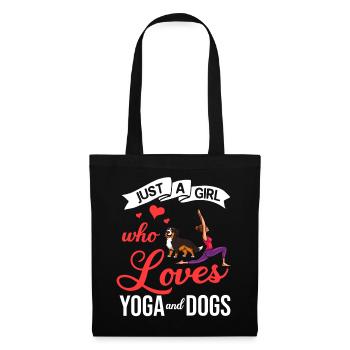 Yoga Dog Beginner Workout Poses Quotes Meditation - Tote Bag - black - Front