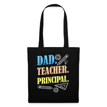Father Teacher Principal Father's Day Homeschool Papa - Tote Bag - black - Front