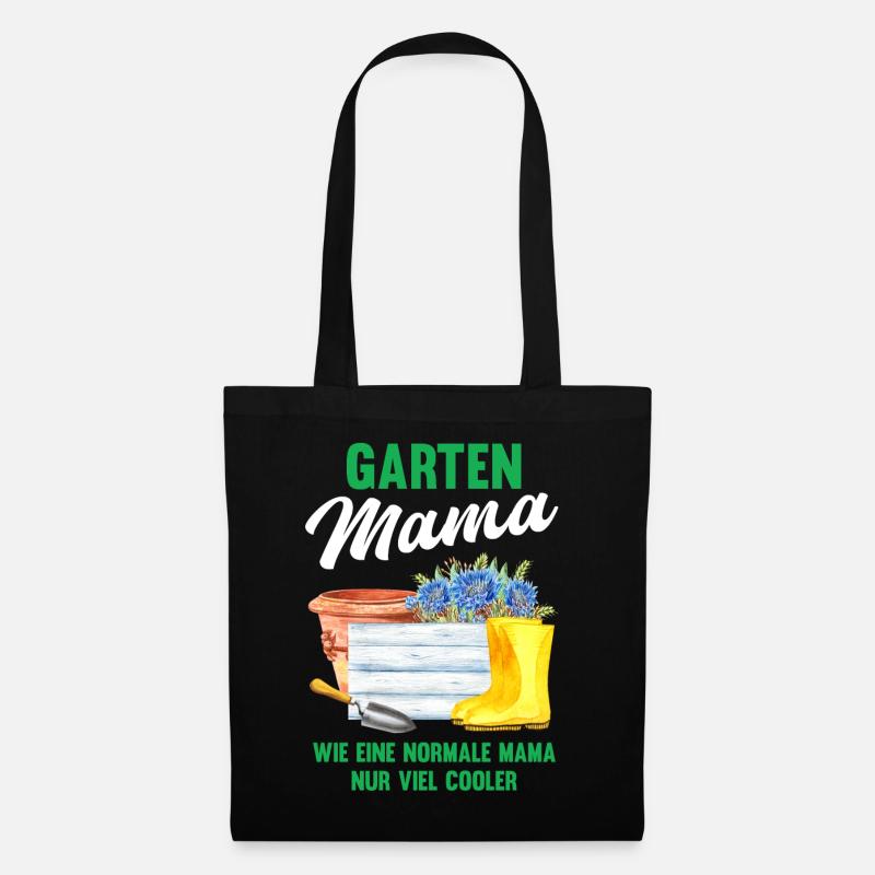 Garten Mama Lustiger Spruch Geschenk Damen - Stoffbeutel - Schwarz