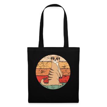 Meerkat Lover Retro Gift Funny Animals - Tote Bag - black - Front