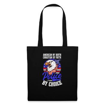 4th July Police Officer American Christian Police - Tote Bag - black - Front