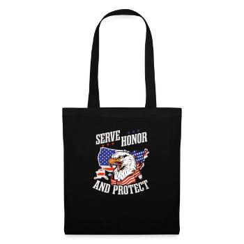4th July Police Officer Serve Honor And Protect - Tote Bag - black - Front