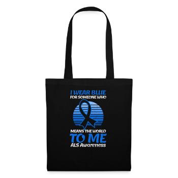 Als Awarenesss Wear Blue Someone World For Me - Stoffbeutel - Schwarz - Vorne