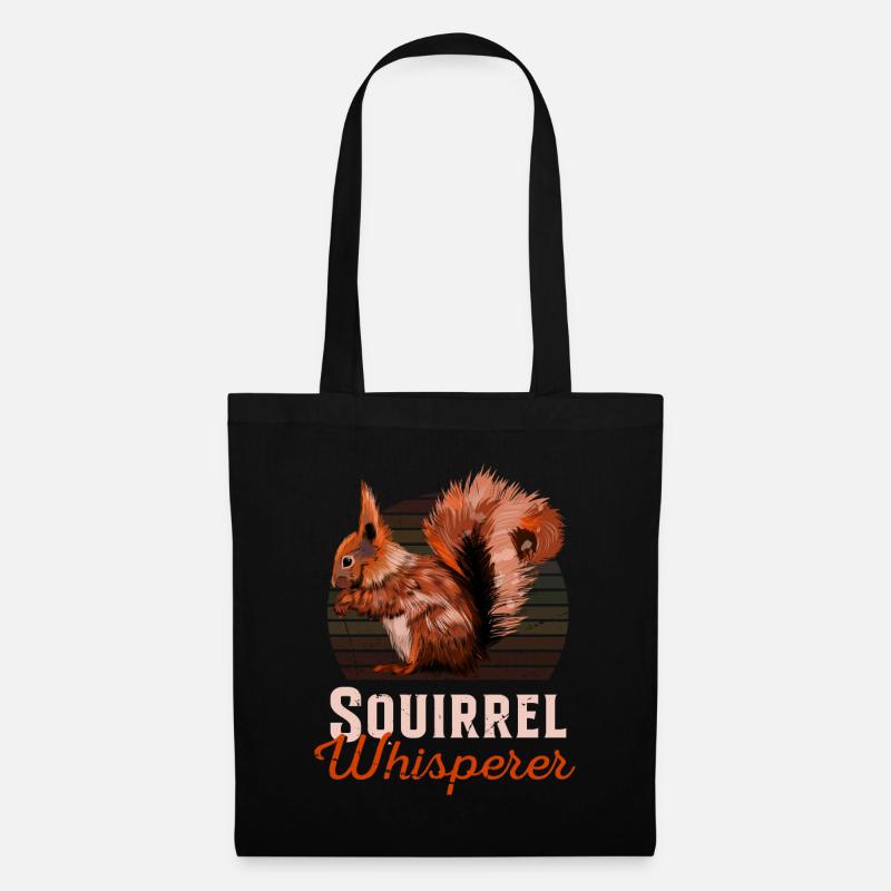 Squirrel Whisperer Écureuil gris Squirrel Écureuil - Sac en tissu - noir