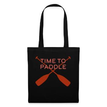 Il est temps de pagayer canoë cadeau de canoë en eau vive - Sac en tissu - noir - Devant