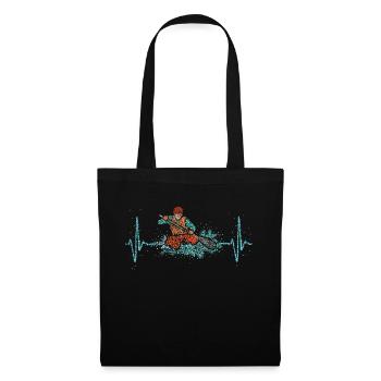 Canoeing Canoeing Water Sports Heartbeat Paddling - Tote Bag - black - Front