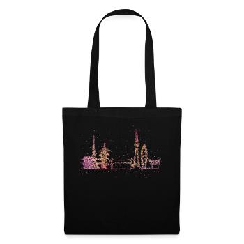 Tokyo Skyline Silhouette Städtetrip Japan Geschenk - Stoffbeutel - Schwarz - Vorne