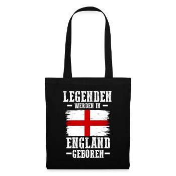 England Engländer Englisches - Stoffbeutel - Schwarz - Vorne