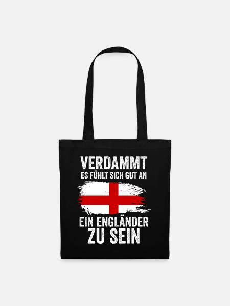 England Engländer Englisches - Stoffbeutel - Schwarz