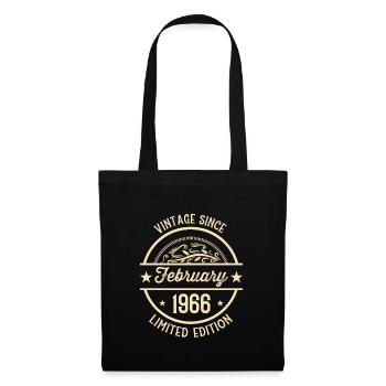 Anniversaire Vintage depuis février 1966 - Sac en tissu - noir - Devant