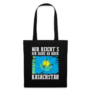 Kasachstan Kasache Kasachisches - Stoffbeutel - Schwarz - Vorne