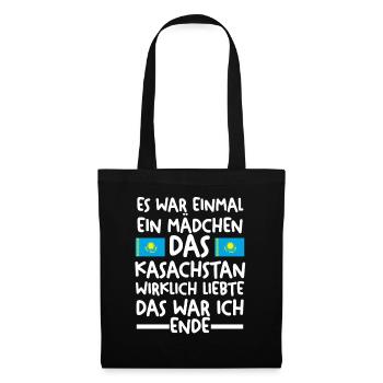 Kasachstan Kasache Kasachisches - Stoffbeutel - Schwarz - Vorne