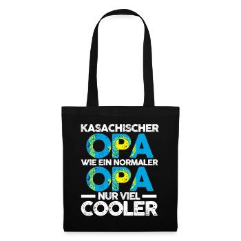 Kasachstanischer Opa Kasache Kasachstan - Stoffbeutel - Schwarz - Vorne