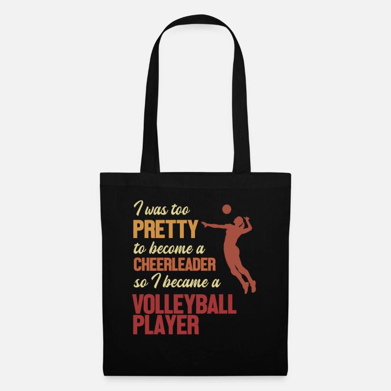 Became a Volleyball Player Volleyballerin - Stoffbeutel - Schwarz