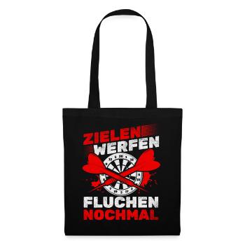 Darts Dartspiel Dart Spieler - Zielen Werfen - Stoffbeutel - Schwarz - Vorne