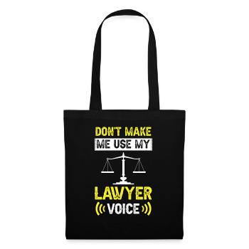 Me forcer à ne pas utiliser la voix de mon avocat - Sac en tissu - noir - Devant