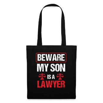 Caution My son is a lawyer lawyer - Tote Bag - black - Front