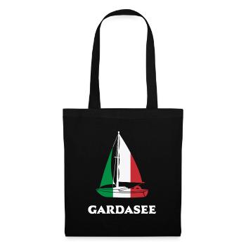 Lac de Garde Voile Italie Voilier Marin - Sac en tissu - noir - Devant