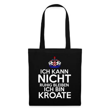 Kroatien Kroate Kroatisches - Stoffbeutel - Schwarz - Vorne