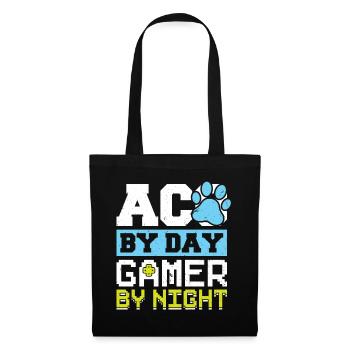Aco By Day Gamer By Night Inspecteur des animaux - Sac en tissu - noir - Devant