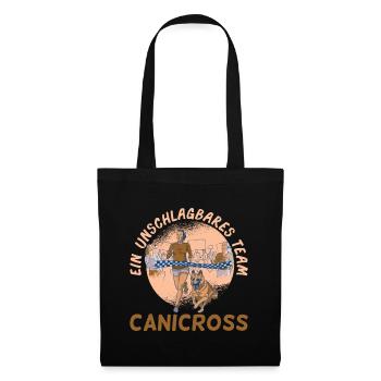 Canicross Hundesport Laufen Unschlagbares Team - Stoffbeutel - Schwarz - Vorne