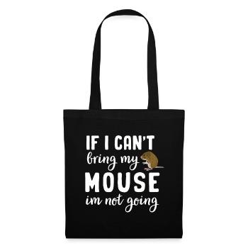 Souris Tshirt Souris Hommes Enfants Femmes - Sac en tissu - noir - Devant