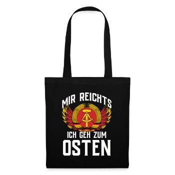 Ostdeutschland Geschenk Osten Ossi DDR Ostalgie - Stoffbeutel - Schwarz - Vorne