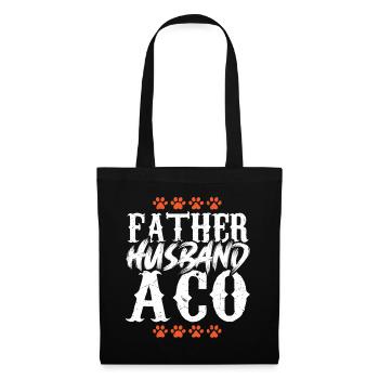 Père - Mari - Agent de bien-être animal - Sac en tissu - noir - Devant
