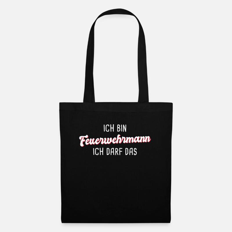 Feuerwehrmann - Stoffbeutel - Schwarz