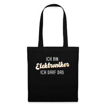 Elektroniker - Stoffbeutel - Schwarz - Vorne