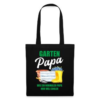 Garten Papa Lustiger Spruch Geschenk Herren - Stoffbeutel - Schwarz - Vorne