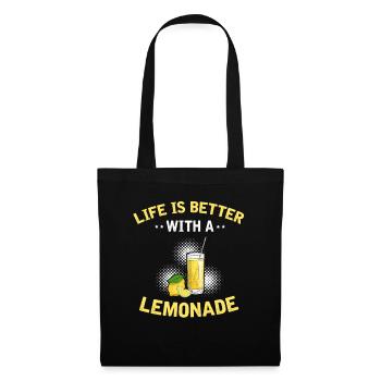 Zitronen Design Limonaden Stand Boss Lemon Verkauf - Stoffbeutel - Schwarz - Vorne