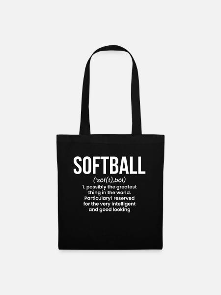 Softball Definition Shirt Geschenk - Stoffbeutel - Schwarz