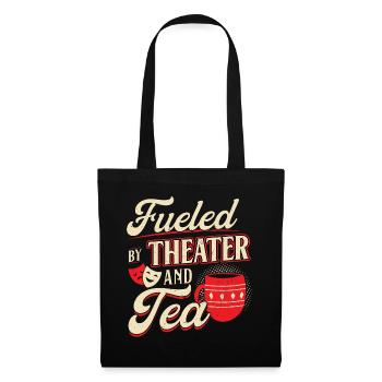 Alimenté par le théâtre et le thé - Théâtre - Sac en tissu - noir - Devant