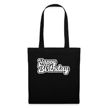 Bon anniversaire - Sac en tissu - noir - Devant