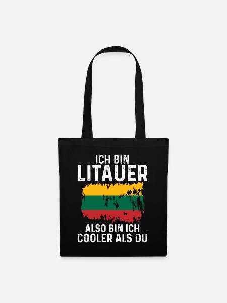 Litauen Litauer Litauisches - Stoffbeutel - Schwarz